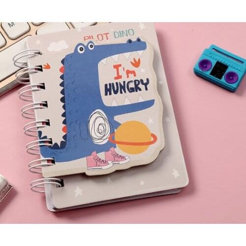 Lovely Baby Dinosaur Notebook Cartoon Animal Notepad Creative Students Diary Book Loose-leaf Pages Memo Notes Portable Mini Book