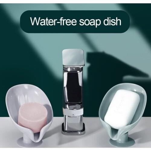 Lotus Leaf Design Soap Free Standing Suction Cup Travel Portable Dish Box Soap Holder Toilet Soap Container Bathroom Accessories