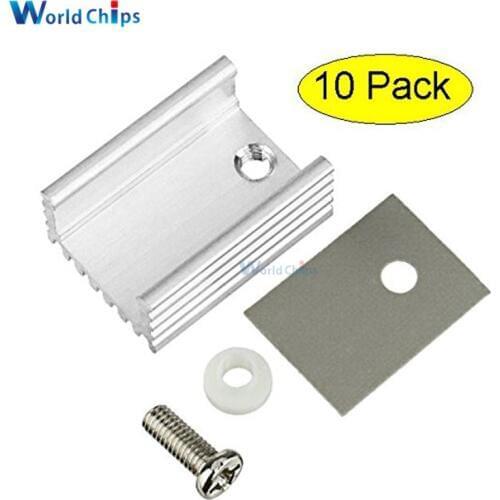 10pcs TO-220 Cooling Radiator Aluminum Sheet Heatsink Transistor Heat Sink Cooler Radiator Cooling 20x15x11mm For PC Computer