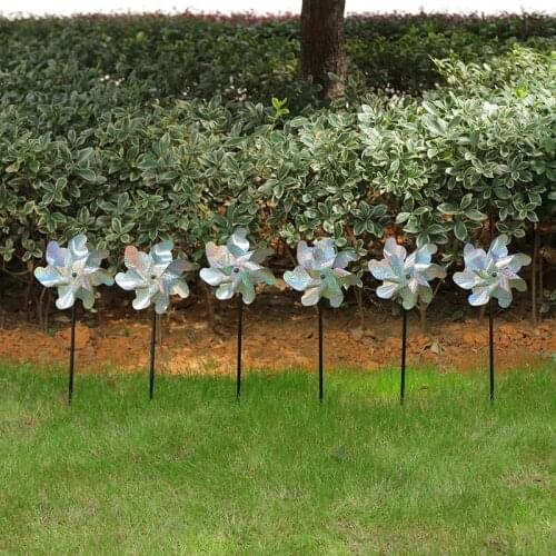 Bird Blinder Repellent Pinwheels Keep Birds Away Reflective Pinwheels for Garden Yard Patio Lawn Home Garden Decor