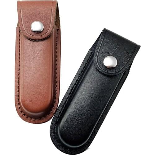 Folding Pocket Knife Leather Belt Sheath