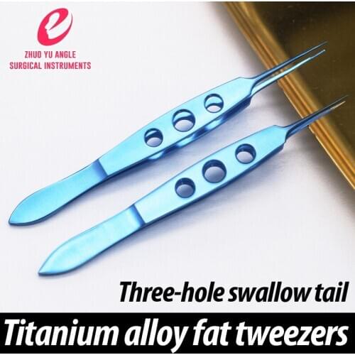 Titanium alloy fat tweezers ophthalmology with dental tweezers double eyelid plastic tweezers fine tissue fat forceps