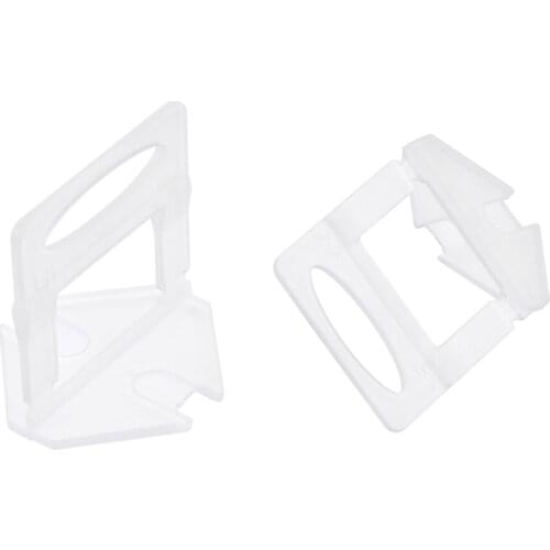 Uxcell Tile Leveling System Clips Plastic Leveler Spacers for 1.5mm Joint Great tools for floor wall setting Clear 400Pcs