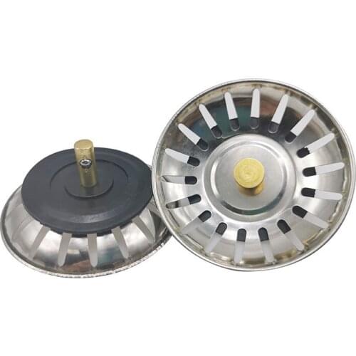 2pc Stainless steel kitchen sink filter plug trash plug sink filter bathroom basin sink drain filter deodorant accessories