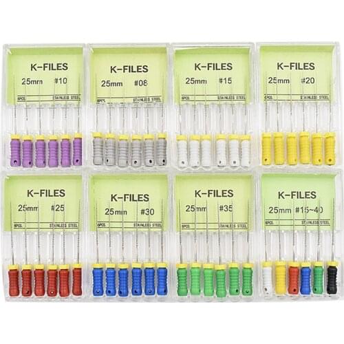 5 Boxes/Lot High Quality Stainless Steel 25mm K Files Dental Endo Files Hand Use Dentist Instrument Tools