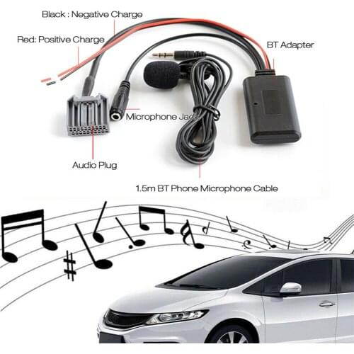 Car Bluetooth 5.0 AUX Audio Auxiliary Cable Adapter For Honda Civic 2006-2013 / CRV 2008-2013 / Accord 2008 After 8-generation