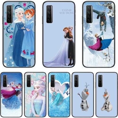 Phone Case Disney Frozon Anna Elsa Olaf Phone Case For Huawei Nova p10 lite 7 6 5 4 3 Pro i p Smart ZBlack Etui 3D Coque Painti