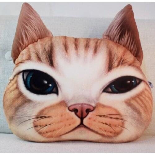 CHIZIYO Car Decorative Cartoon Pillowcases Cat Dog Nap Cushion And Washable Waist Cute Car Seat Cushion Cover Without Filling