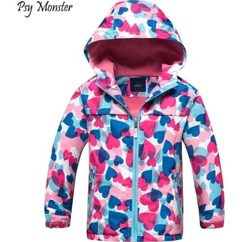 Children Windproof Windbreaker Sports Polar Fleece Jacket Boys Girls Coats Sport Kids Jackets Double-deck Waterproof Jackets