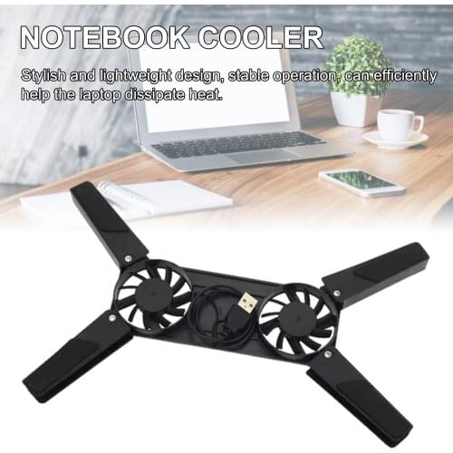 Dual Fan Folding Radiator For Laptop Mini Cooling Pad Dual Fan USB Portable Folding Cooling Rack Base Silent Notebook Cooler