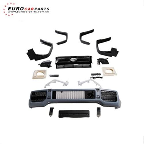G class w463 full body kits for G350 G500 G55 upgrade to G63 G65 front bumper grille over fenders side mirror headlights cover