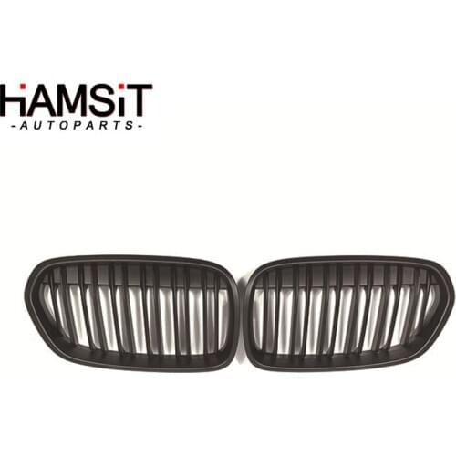 Hamsit Car Parallel Bars Matte Black Front Grille car cooling grill For BMW 1-Series Sedan F52 2016-2020