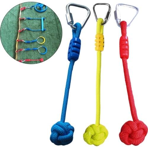 Swing Slackline Monkey Fists Holds Outdoor Climbing Accessories Toy Swings for Kids Outdoor Fun & Sports