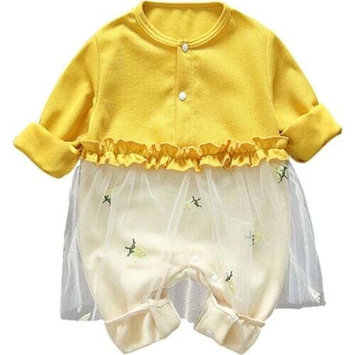 Newborn baby jumpsuit, baby boy and baby cotton covered foot jumpsuit. 4