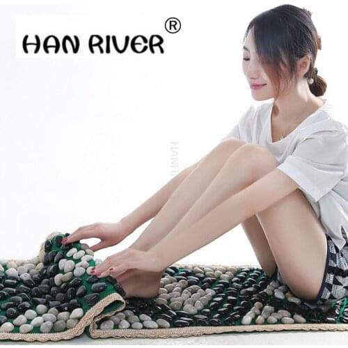 Composite Natural pebbles foot massage cushion pedicures go bai maji stone gravel road refers to linking piece carpet mat