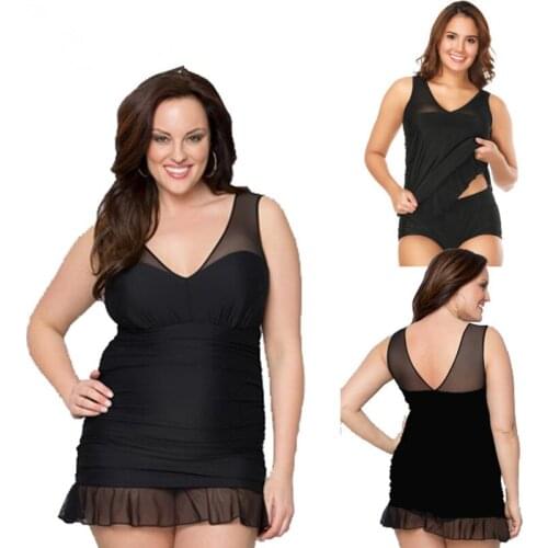 Two Piece Swimsuit Plus Size Swimwear Swimming Suit for Women Wire Free with Pad Sexy Maillot De Bain Femme 2020 Solid Biquini