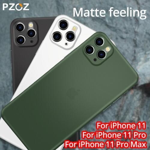 PZOZ Matte Case For iPhone 11 Pro Max Hard Case Mobile Phone Protection Frosted Case For iPhone 11 Shockproof Back Cover Shell