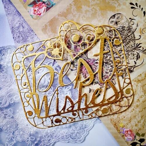 Best Wishes Metal Cutting Dies for DIY Scrapbooking Stamp/photo album Decorative Embossing DIY Paper Cards