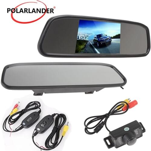Rearview Mirror Monitor reverse parking camera ccd car parking system night vision camera 4.3 inch Rearview Monitor