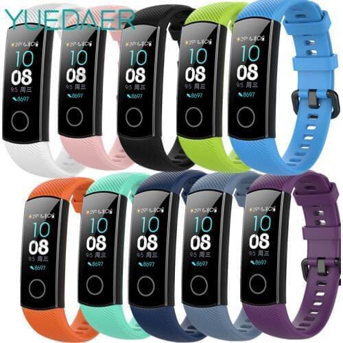 YUEDAER New Color Silicon Strap For Huaiwei Honor Band 4 Wrist Strap Replacement Wristband Bracelet For Honor Band 4 Accessories
