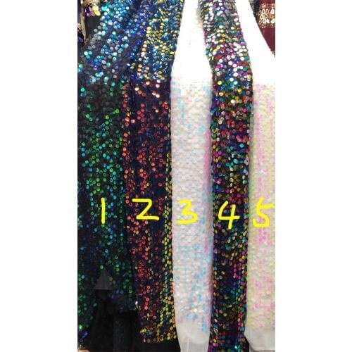 New design sequins lace fabric JRB-121120 best quality african tulle mesh lace with sequins for sawing dress