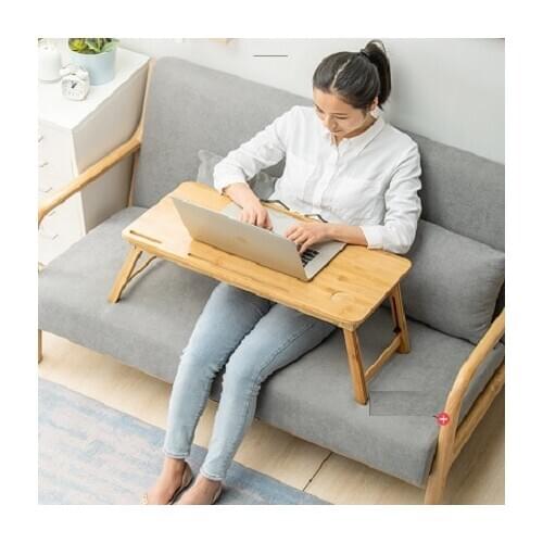 Cooling computer desk small table bed bamboo folding table dorm with lazy table study desk