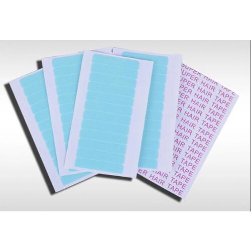 Wholesale 1 sheets 12pcs 4cm*0.8cm CPAM SUPER HAIR TAPE Adhesive Double Side Tape for remy human hair, tools for hair extension