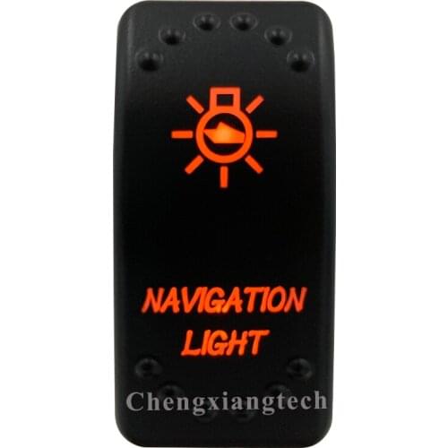 Orange Led - Car Boat Caravan Marine Rocker Switch- Laser Eatched- Navigation Light- for Carling ARB NARVA 4X4 -Waterproof
