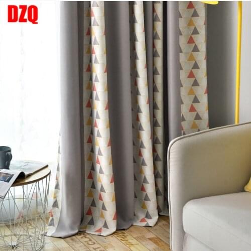 Simple Modern Nordic Stripe Shading Curtains for Living Dining Room Bedroom