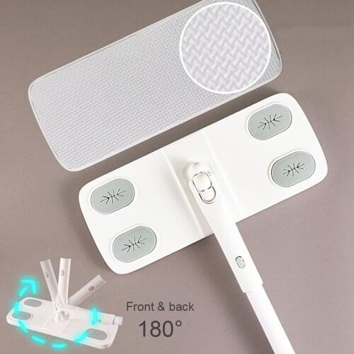 Microfiber Flat Mop Free Wring Disposable Vacuum Paper Floor Wipes Electrostatic Dust Collector Dry Mop Broom Home Cleaning Tool