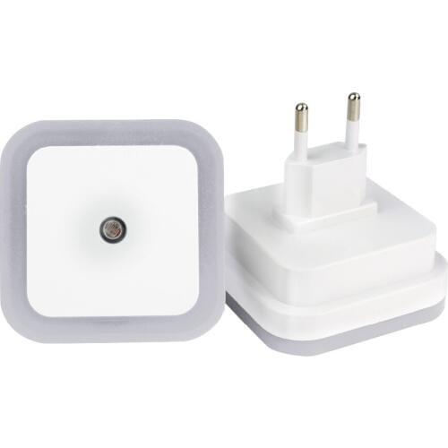 Mini LED 0.5W Night Light Control Auto Sensor Baby Bedroom Lamp square White yellow AC110-220V LED night light for baby US EU A2