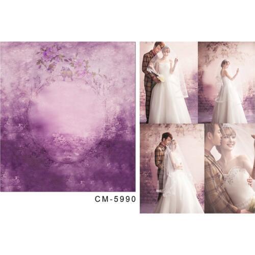 Thin Vinyl Cloth Photographic Camera Background Pure Purple Flower Circle Wedding Photo Shoots Backdrops for Photo Studio