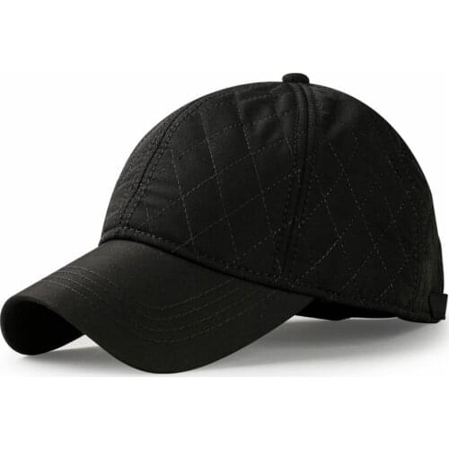 Winter Dry Quickly Polyester Fitted Baseball Hat with Velvet Lining Big Head Men Outdoors Plus Size Sport Cap 56-60cm 60-65cm