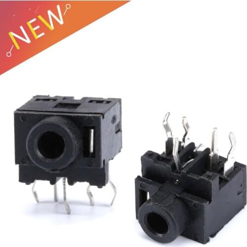 10Pcs 0357-5P 3.5mm Female Audio Connector 5 Pin DIP Stereo Headphone Jack