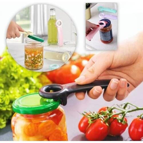 2 Pieces Can Opener Jar Practical Lid Opener Mixed Color Stylish Practical Easy Operation