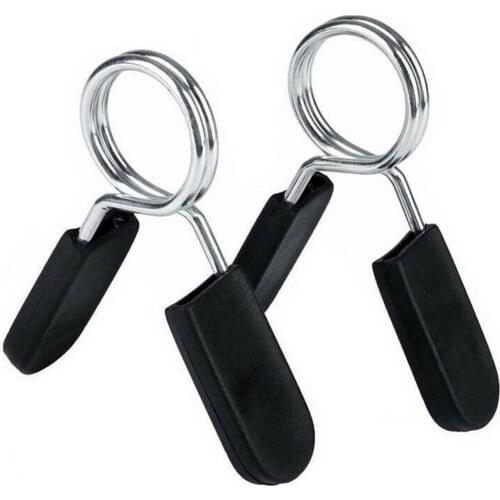 2pcs Barbell Gym Weight Bar Dumbbell Lock Clamp Spring Collar Clips Indoor Body Building Trainning Fitness Accessorie #P2