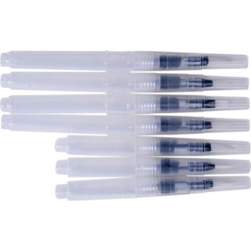 6 Pcs/Set Water Brush Pens Assorted Brush Tips Artist Paint Brush for Watercolor Crayons Oil Acrylic Painting