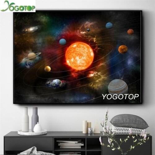 Diamond Embroidery Cosmic solar system planet Picture Of Full Round square Diamond Painting Cross Stitch Diamond Mosaic YY3344