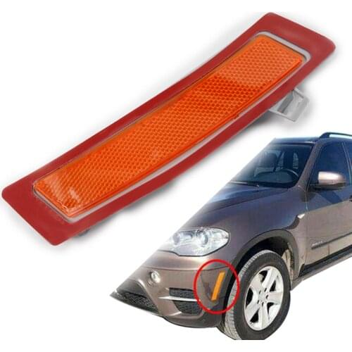 Car Left Front Bumper Marker Cover Reflector Light For BMW X5 E70 35ix 35dx 50ix 2011 2012 2013 63147274433