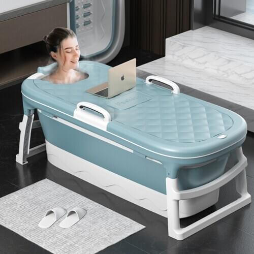 Folding Large Bathtub Adult Bath Tub Barrel Sweat Steaming Bathtub Plastic Thicken Bathtub Home Sauna Baby Swimming Tub Pool