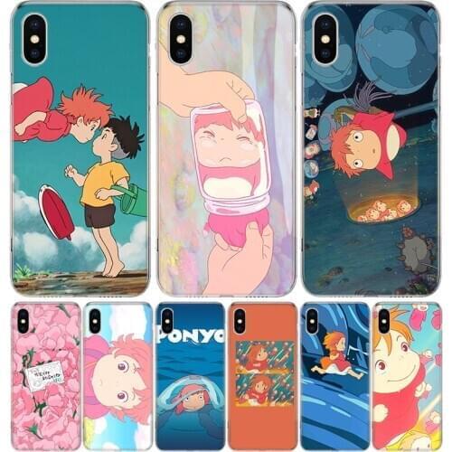 Cartoon Ponyo On The Cliff By The Sea Phone Case for Apple Iphone 11 12 X Xs Pro Max Mini XR 7 8 6 6s Plus 7G 6G 5G 5S 5 SE +She