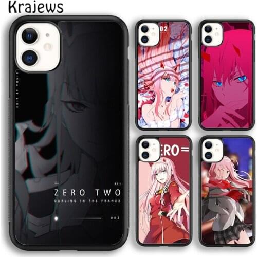 Krajews Anime Girl Hiro Zero Two Darling In The Franxx Phone Case Cover For iPhone SE 2020 6 7 8 plus X XS XR 11 12 mini pro max