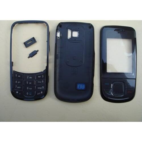 Black Full Housing Cover Battery Door Case Case Keypad Keyboard for Nokia 3600S