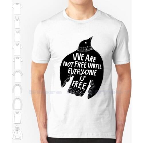 Black Lives Matter; We Are Not Free Until Everybody Free Cool Design Trendy T-Shirt Tee Love Wins Queer Q Rainbow Donald Trump