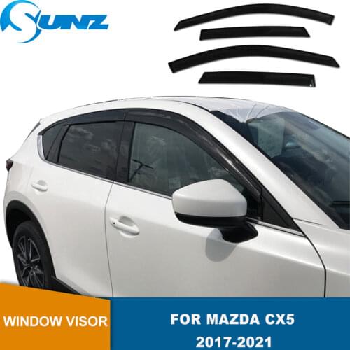 Side Window Deflector For Mazda CX-5 CX5 2017 2018 2019 2020 Black Acrylic Wind Shields Window Visor Sun Rain Guards SUNZ