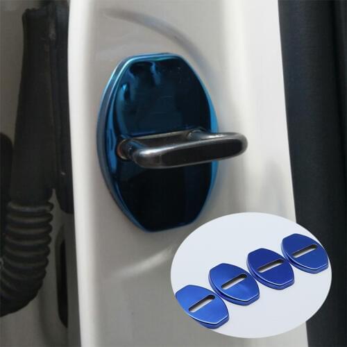 For Audi A6 S6 2013-2019 Car Styling excellent Stainless Steel Door Lock Buckle Protective Cover Auto Case