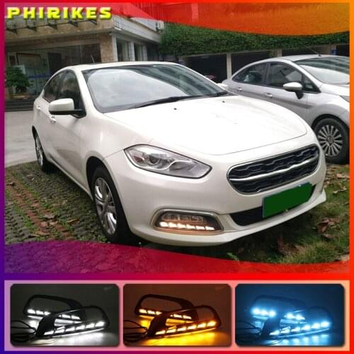 For Fiat Viaggio 2015-2017 fog lamp frame Fog light Car styling LED DRL Daytime running light case