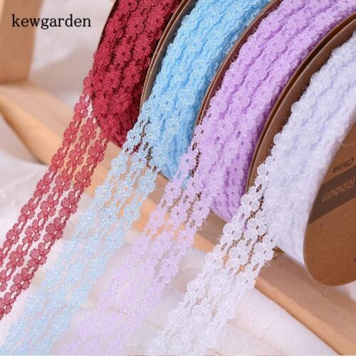 Kewgarden Lace Ribbon Handmade Tape 30mm 3cm DIY Hair Bow Accessories Packing Satin Ribbon 35 Yards