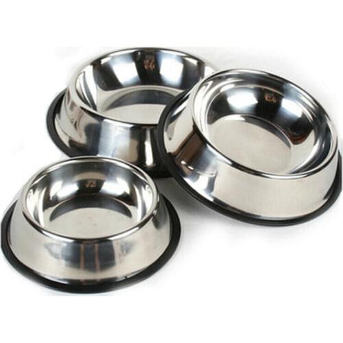 4 Sizes Dog Cat Bowls Stainless Steel Travel Footprint Feeding Feeder Water Bowl For Pet Dog Cats Puppy Outdoor Food Dish 2020