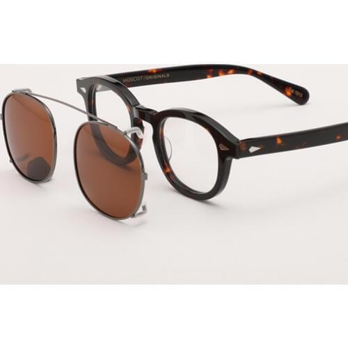Johnny Depp Polarized Clip On Sunglasses For Men And Women Acetate Retro Top Quality Frame 003